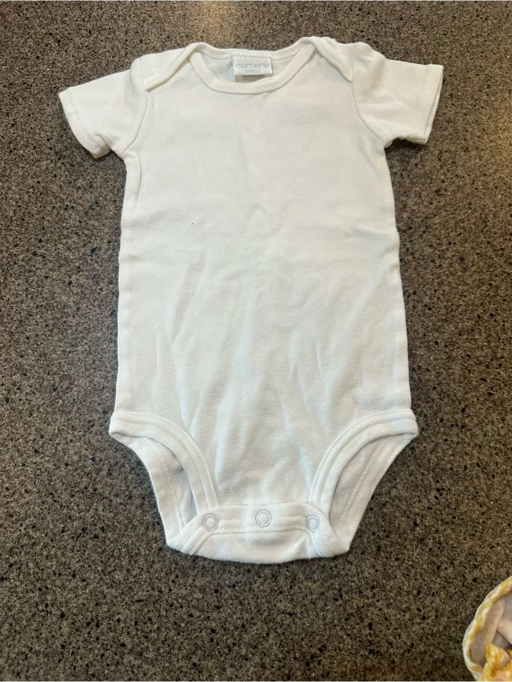 Carter's White Short-Sleeve Baby One-Piece